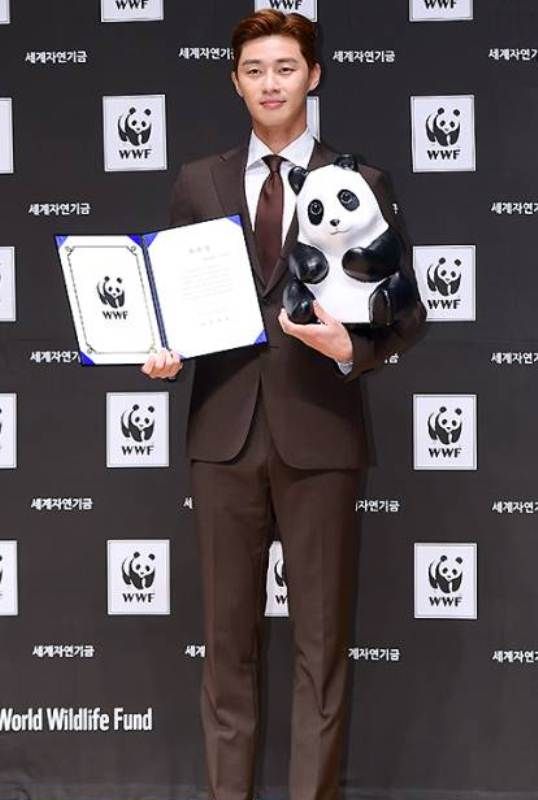 Park Seo-joon during a promotional event for World Wildlife Fund