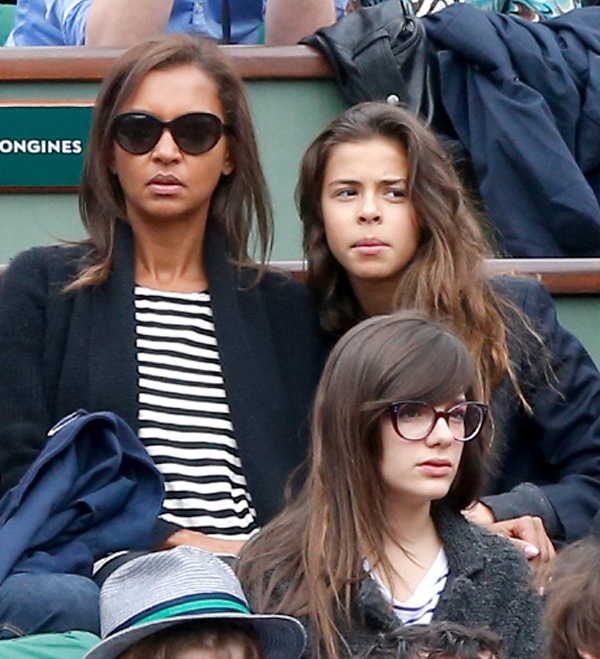 Karine Le Marchand with her daughter, Alya