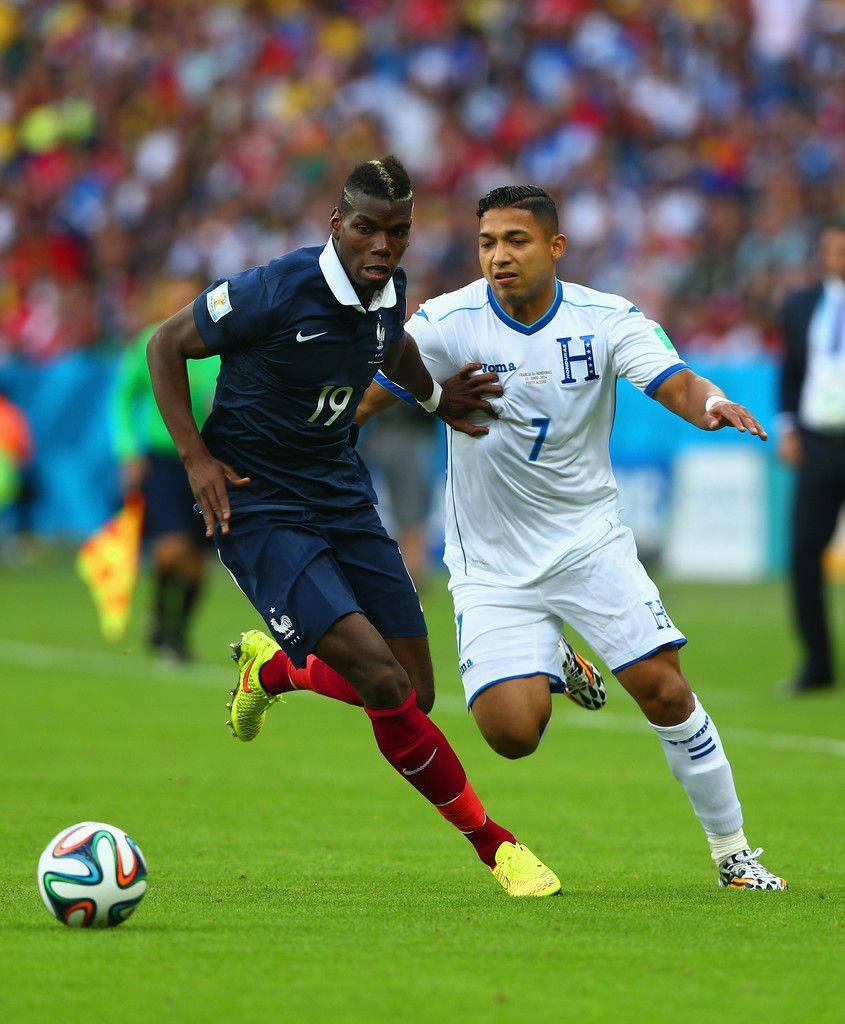 Paul Pogba against Honduras in the 2014 World Cup