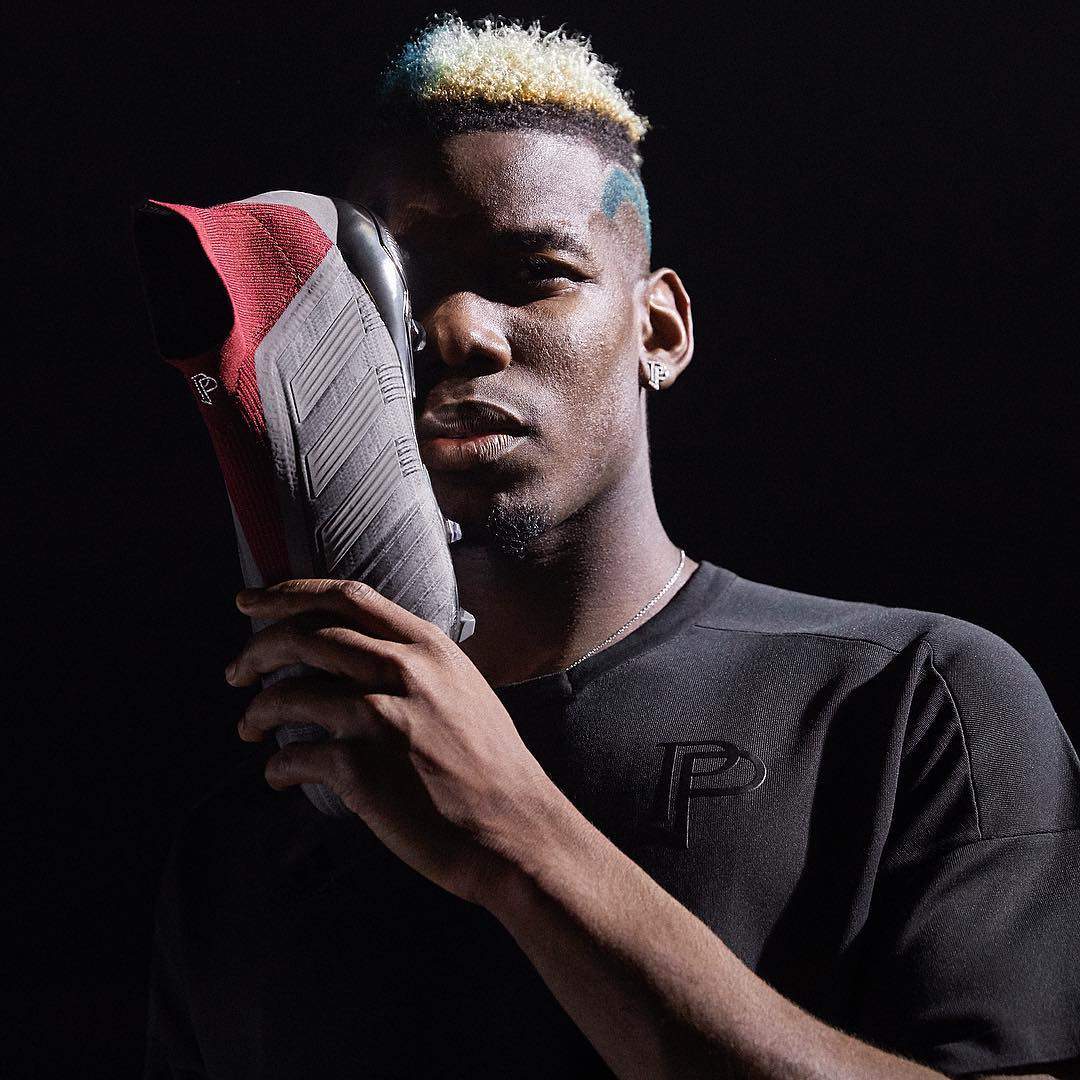 Paul Pogba posing for Adidas as its ambassador