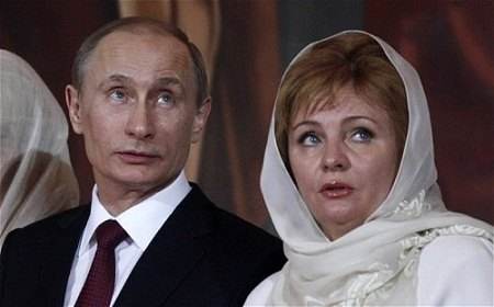 Vladimir Putin with his ex-wife, Lyudmila Shkrebneva