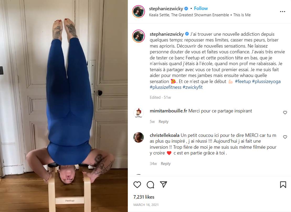 Stephanie Zwicky does yoga