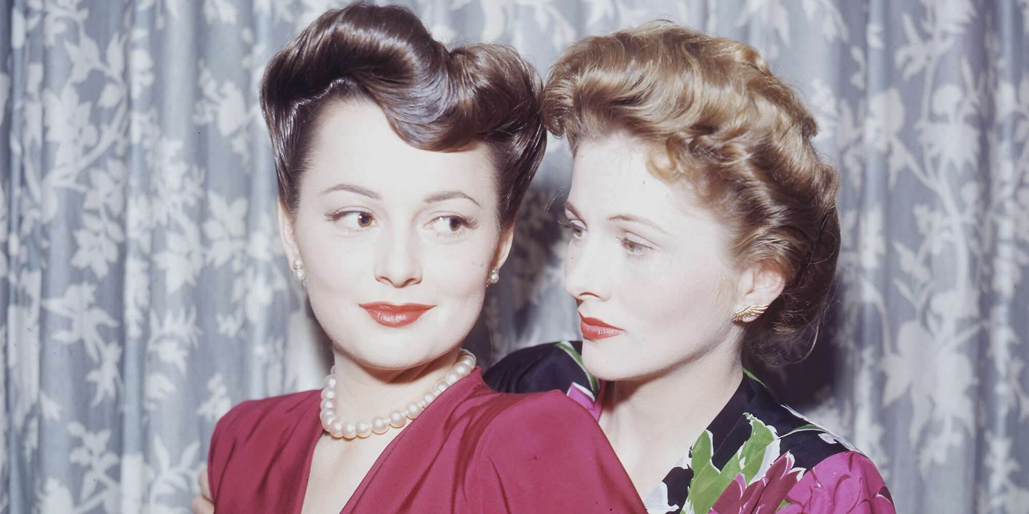 Olivia de Havilland with her sister Joan Fontaine