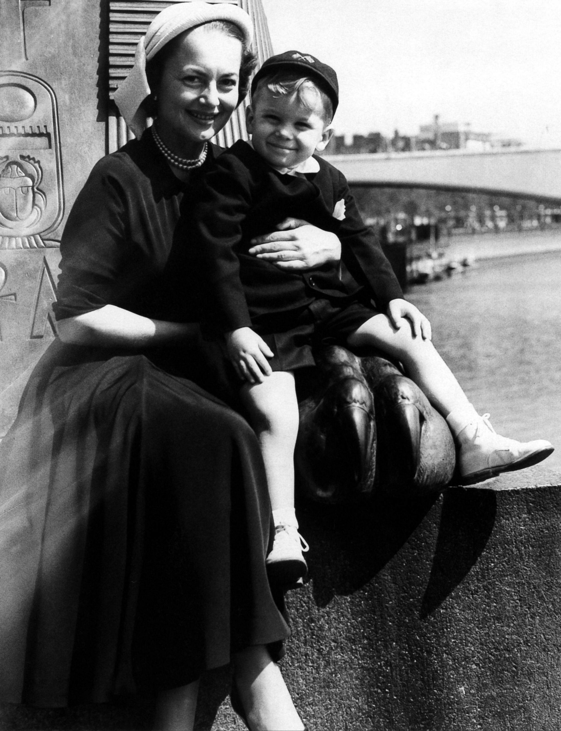 Olivia de Havilland with her son Benjamin (December 1, 1949 – October 1, 1991)