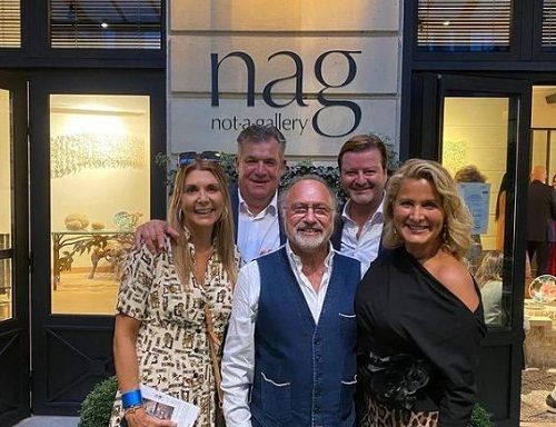 Natacha Nikolajevic with her husband and friends at the NAG