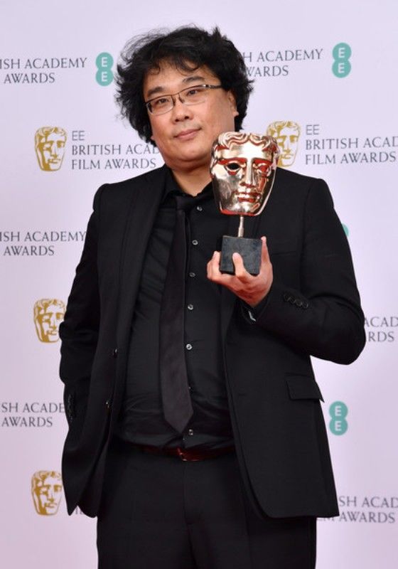 Bong Joon ho with his British Academy Film Awards