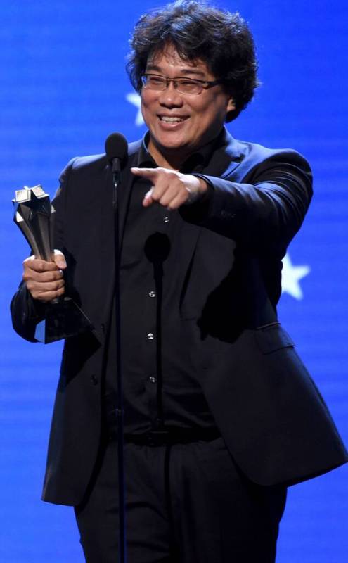 Bong-Joon ho during his acceptance speech at the Critics Choice Movie Awards