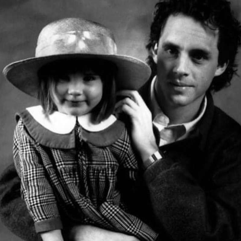 Mikhaila Peterson as a toddler with her father