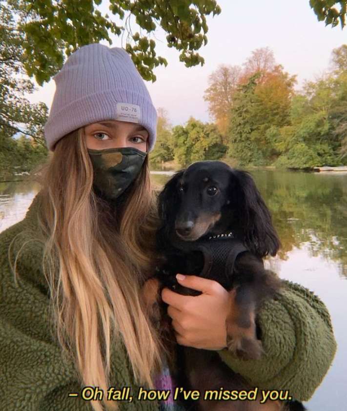 Emma Smet with her pet