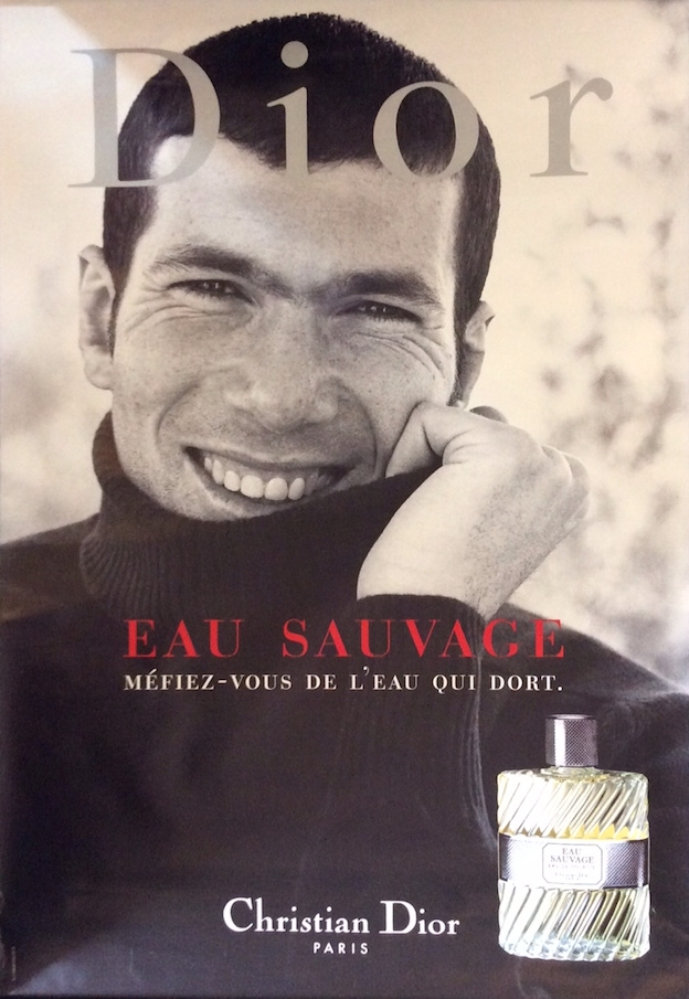 Zidane in an advertisement for Dior