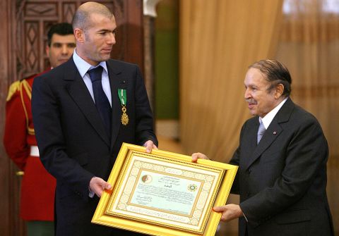 President Abdelaziz Bouteflika and Zidane