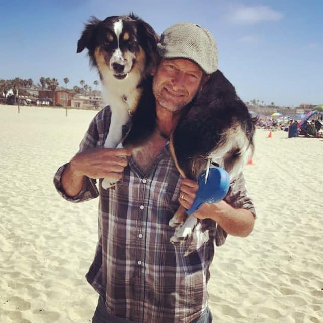 Troy Kotsur with his dog, Stella