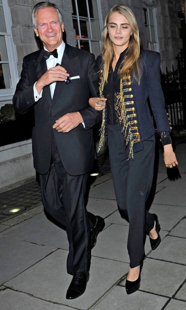 Cara with her father, Charles Hamar Delevingne