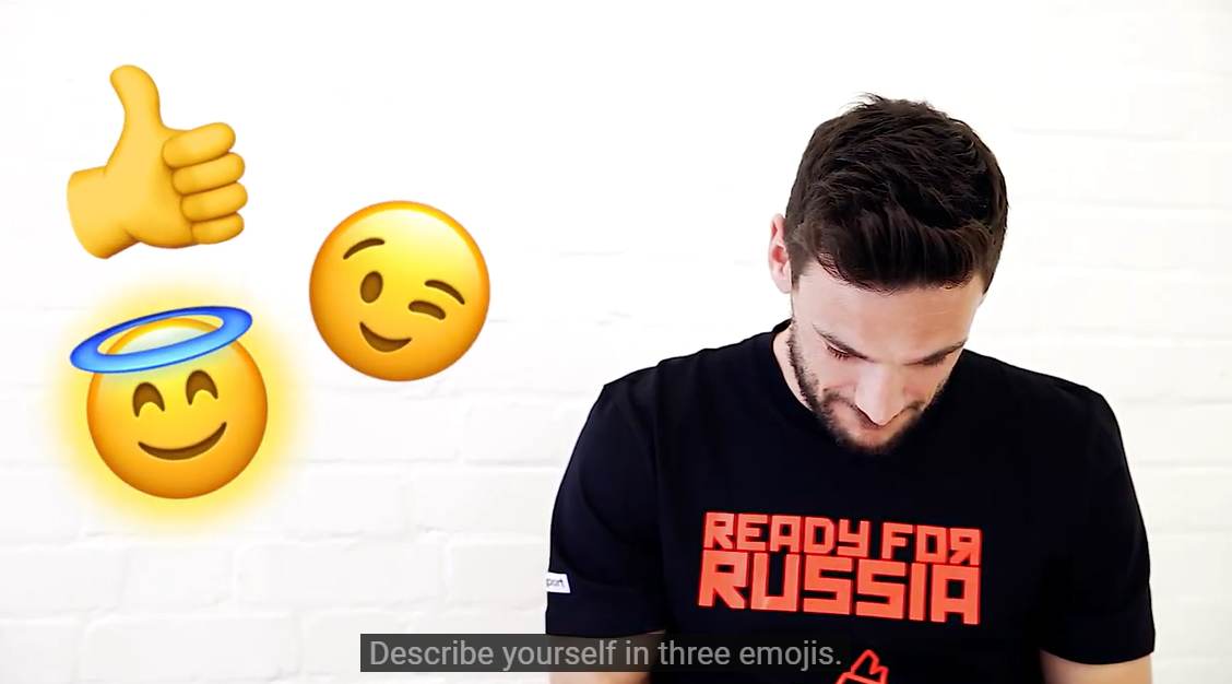 Hugo Lloris describes himself in 3 emojis