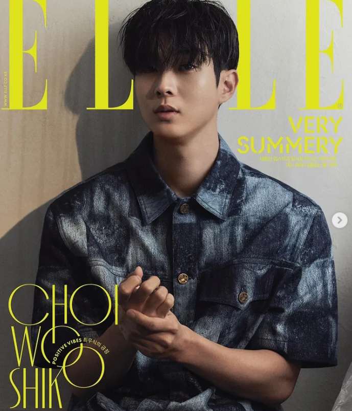 Choi Woo-shik on the cover of Elle magazine