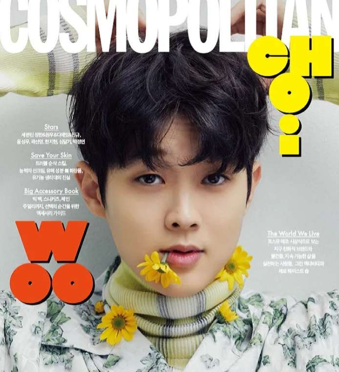 Choi Woo-shik on the covers of Cosmopolitan Korea-