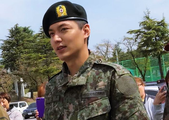 Lee Min-ho during his mandatory military service