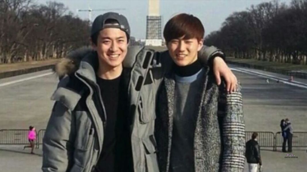 Suho with her brother