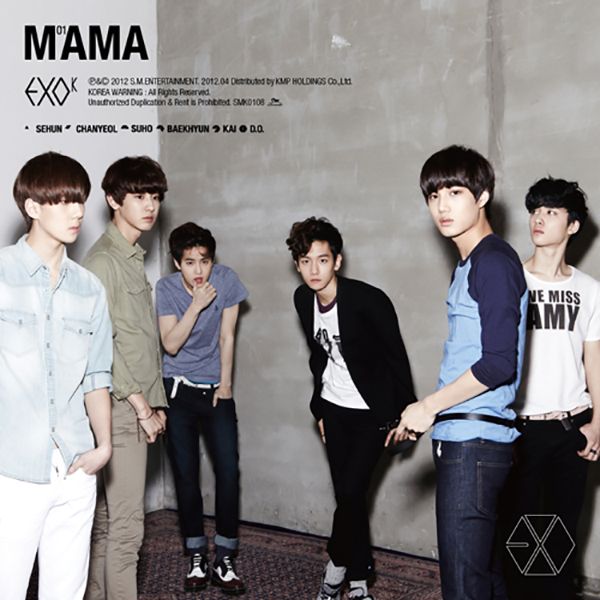 Exo on the covers of Mama (2012)