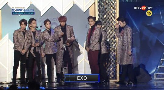 Exo at the Gaon Chart Music Awards
