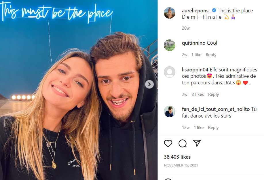 Aurélie Pons posted about the Dancing with the Stars semi-finals with her partner on Instagram