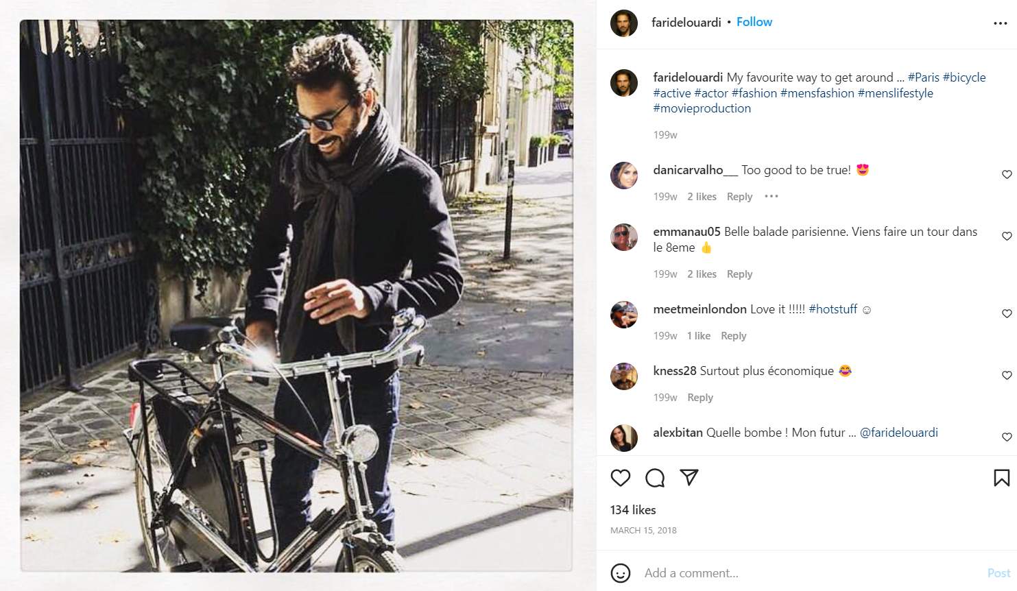 Farid Elouardi posted on Instagram about cycling trips