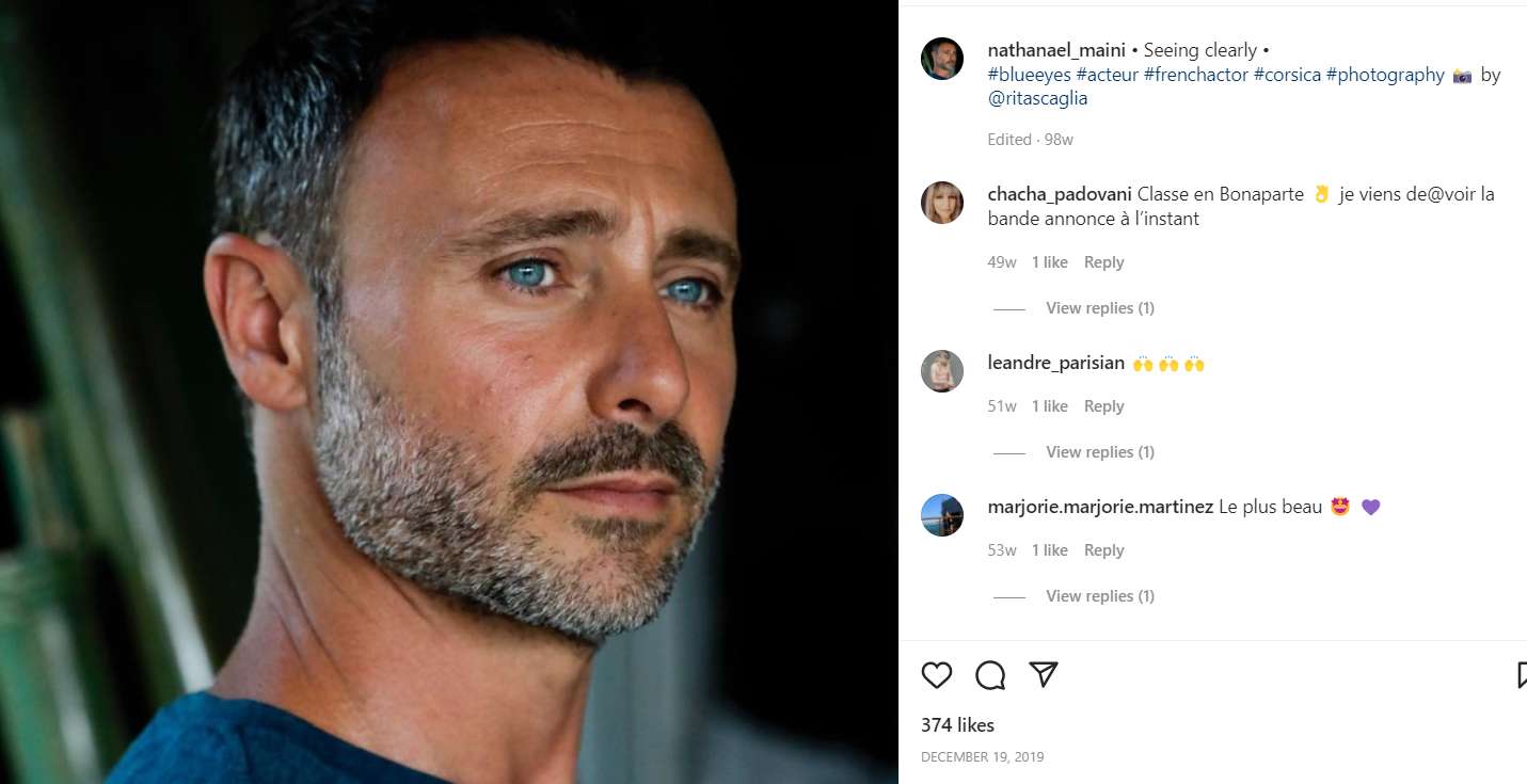 Nathanaël Maïni's first post on Instagram