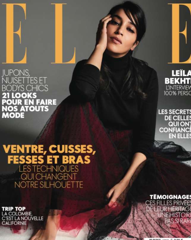 Leïla Bekhti on the cover of Elle magazine