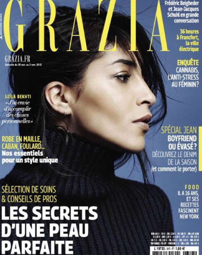 Leïla Bekhti on the cover of Grazia
