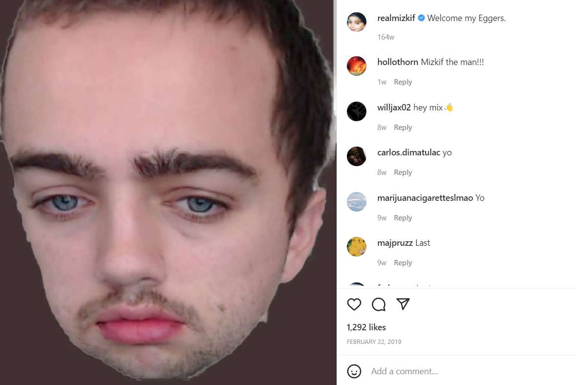 Mizkif's first Instagram post
