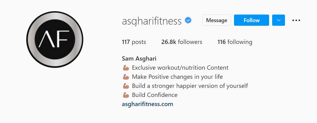 Asghari fitness on Instagram