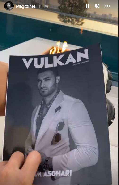 Sam Asghari on the cover of Vulkan Magazine