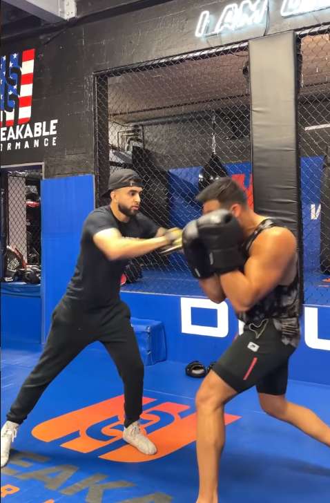 Sam Asghari frequently posts his boxing video on Instagram