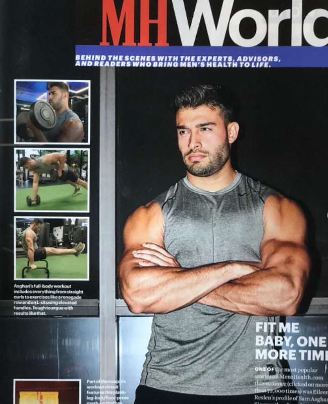 Sam Asghari on the cover of MH World