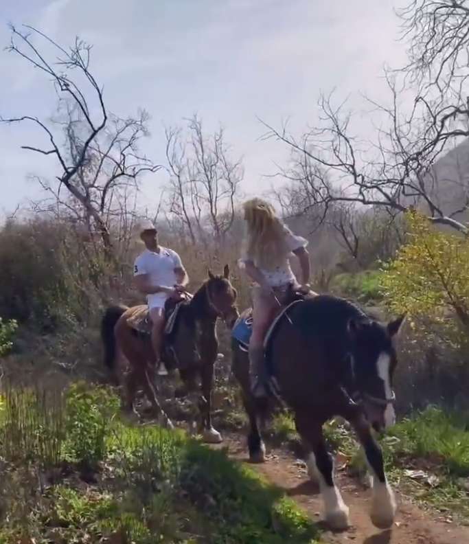 Sam Asghari and Britney Spears out for horse riding on their 4th Valentine's day
