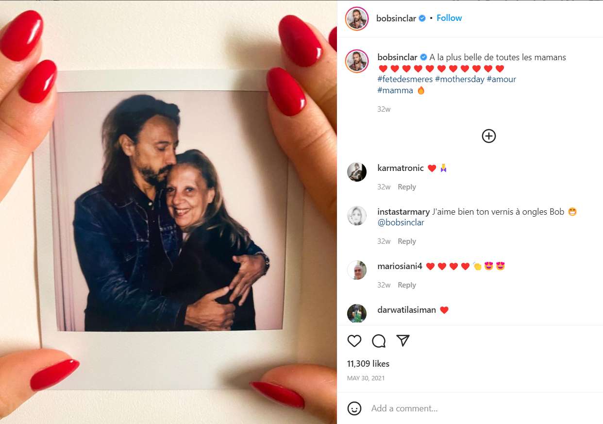 A photo of Bob Sinclar and his mother