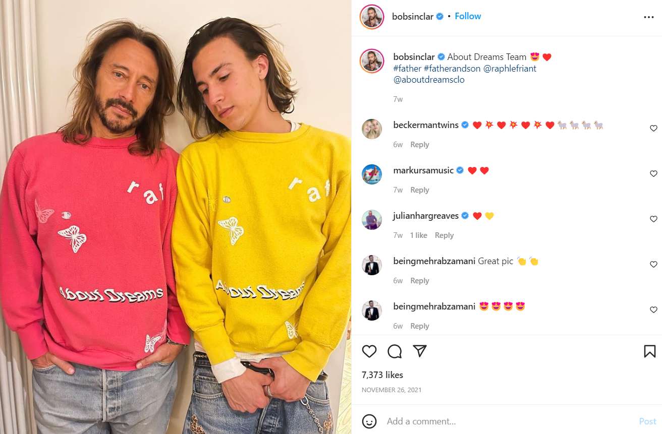 Bob Sinclar and his son