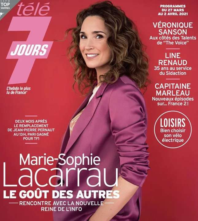 Marie-Sophie Lacarrau on the cover of Télé 7 Jours
