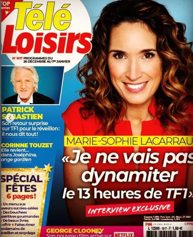 Marie-Sophie Lacarrau on the cover of Télé Loisirs