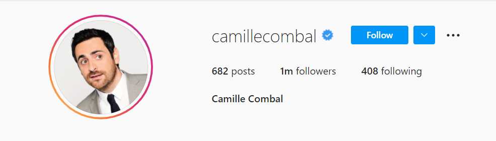 Official Instagram account of Camille Combal