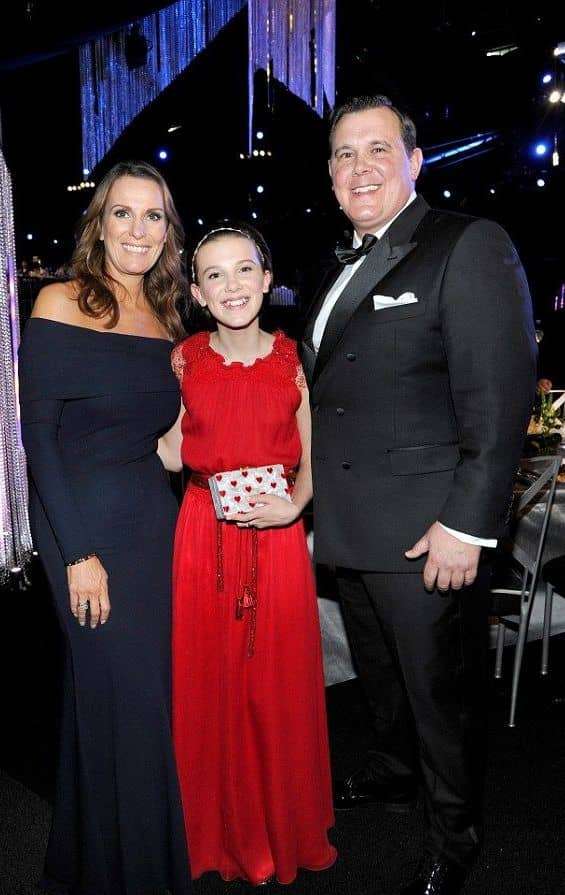Millie Bobby Brown with her parents