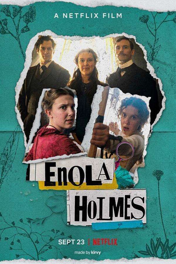 Millie Bobby Brown on the cover of Enola Holmes