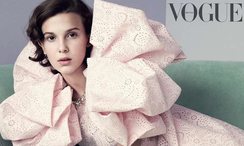 Millie Bobby Brown in a photo shoot for Vogue