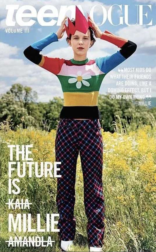 Millie Bobby Brown on the cover of Vogue