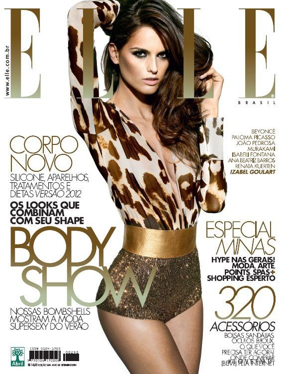 Izabel Goulart on the cover of Elle Brazil