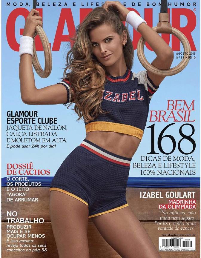 Izabel Goulart on the cover of Glamor magazine
