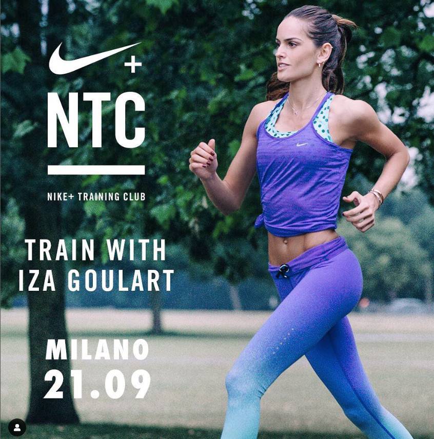 Izabel Goulart featured on the Nike Plus app