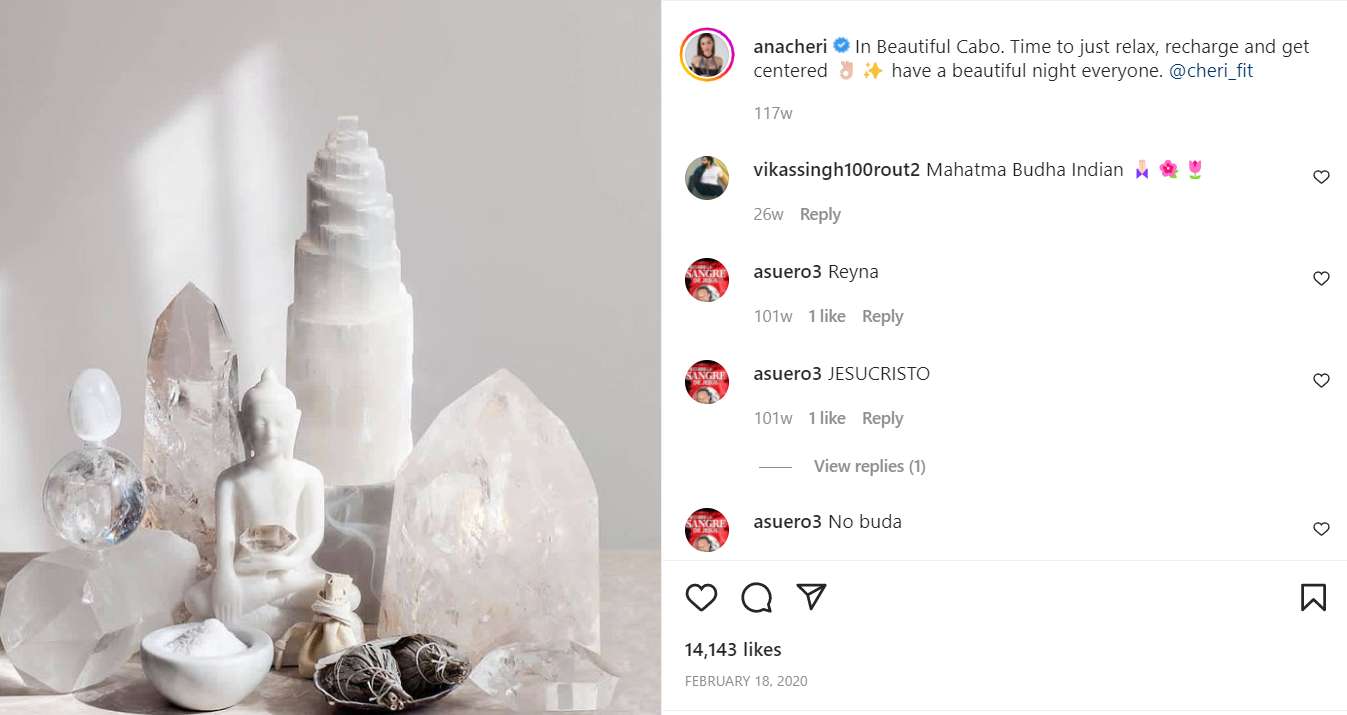 Ana Cheri regularly buys crystals to meditate on