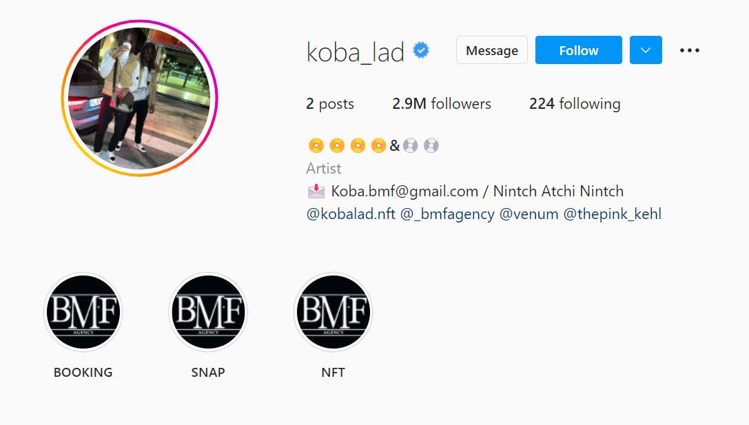 Official Koba Instagram Account