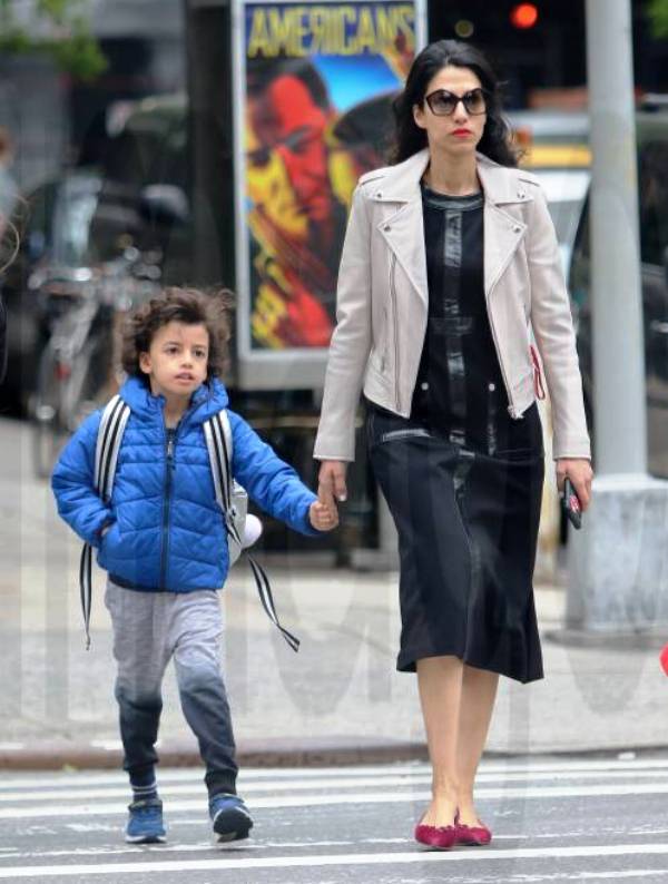 Huma Abedin with her son, Jordan Zain Weiner